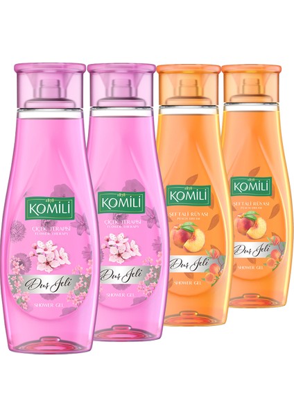 Şeftali Rüyası & Çiçek Terapisi Avantajlı Duş Jeli Set - 4 x 500 ml