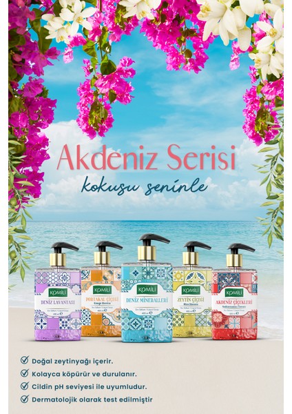 Komili premium Deniz Mineralleri Sıvı Sabun - Ferah Kokulu - 3 x 400 ml fırsatları