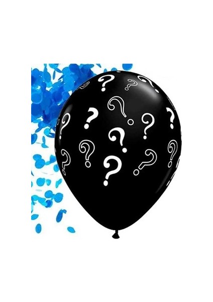 Poşette Çepeçevre Baskılı Erkek Konfetili Balon