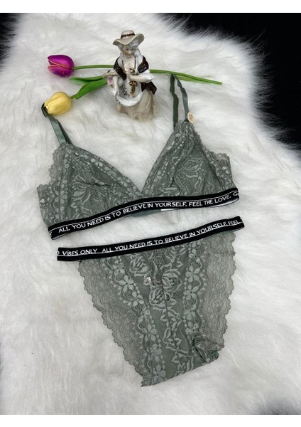 80208 Bayan Bralet Takım Yeşil