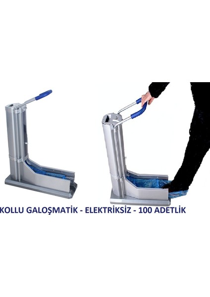 Kollu Galoşmatik Topuktan Çekmeli 100'lük Galoş Giyme Makinesi