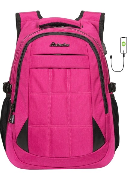 1552-2227 Anatomik Yarasa Sırt Okul Çantası - NKT01552-PEMBE-TEK Ebat