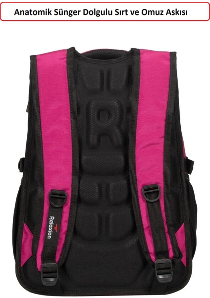 1552-2227 Anatomik Yarasa Sırt Okul Çantası - NKT01552-PEMBE-TEK Ebat fiyatları