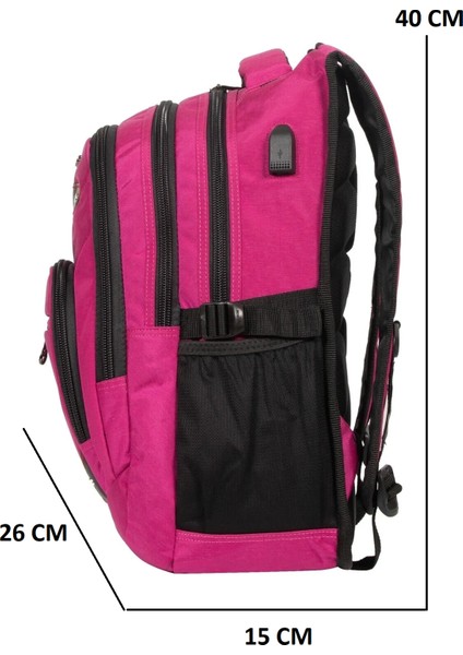 1552-2227 Anatomik Yarasa Sırt Okul Çantası - NKT01552-PEMBE-TEK Ebat modelleri