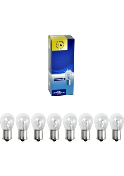 10 Adet 12V P21W 93 Düz Tek Duy Stop Sinyal Ampul Standart Işık
