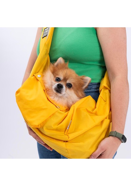 Sarı Crossbody Küçük Irk Köpek Çapraz Taşıma Çantası