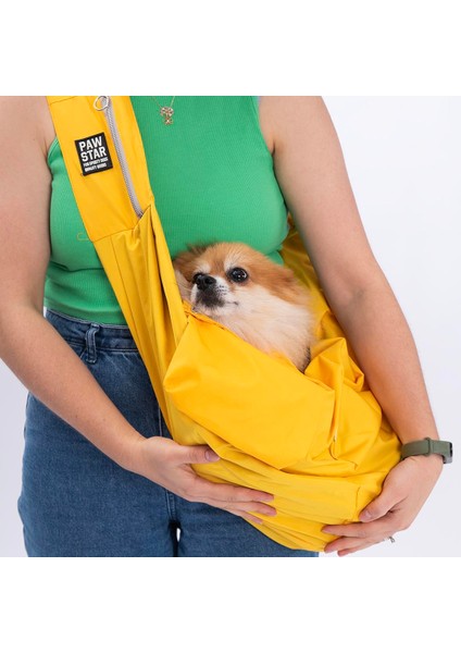 Sarı Crossbody Küçük Irk Köpek Çapraz Taşıma Çantası