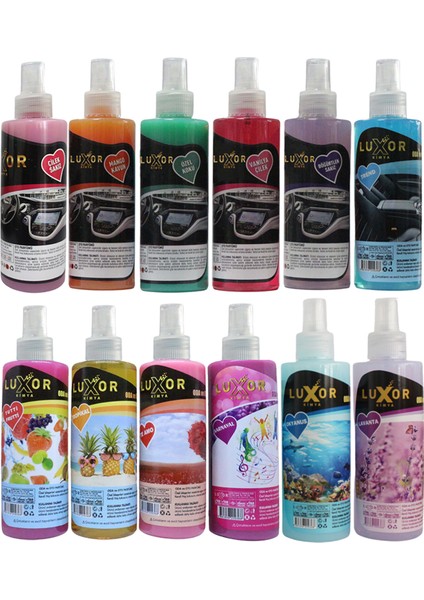 12 Adet 200 ml Ev & Oto Koku Seti Özel Kutulu