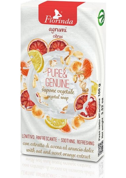 Pure & Genuine Lezzetli Agrumi ve Narenciyeler Katı Sabun 100GR