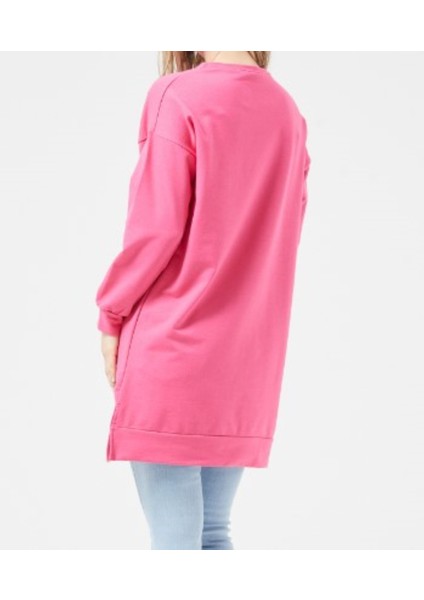 Pembe Sıfır Yaka Tunik Sweatshirt indirimleri