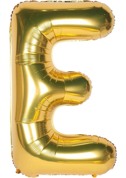 Folyo E Harfi Balon 100 cm Gold Altın Büyük Boy 40INC Folyo Balon