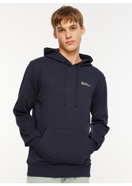 Jack Wolfskin Tommy Hoody Lacivert Erkek Kapüşonlu Sweatshirt 1000003TR