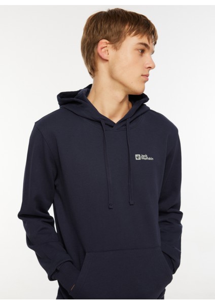 Jack Wolfskin Tommy Hoody Lacivert Erkek Kapüşonlu Sweatshirt 1000003TR