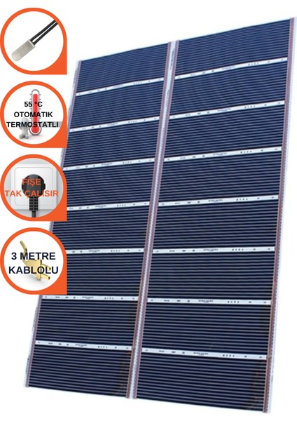 Halı Altı Isıtıcı Karbon Film Otomatik Termostatlı 160CM En