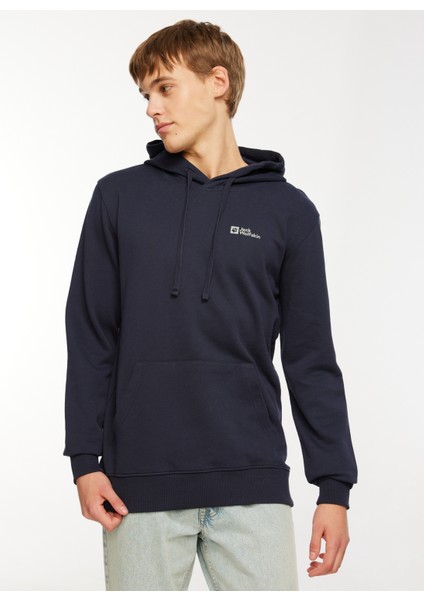 Jack Wolfskin Tommy Hoody Lacivert Erkek Kapüşonlu Sweatshirt 1000003TR