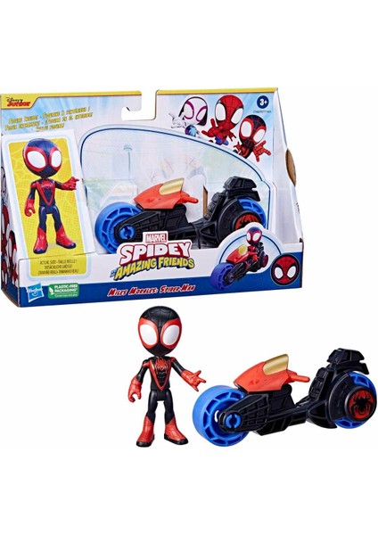 Spidey And His Amazing Friends Motorsiklet ve Figür F6777 - Miles Morales Spiderman fiyatları