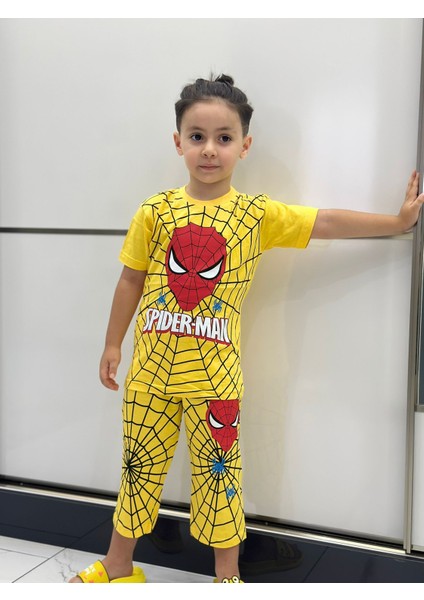 Minigimin Cicileri Spdrmn Çocuk Kapri Takım-Sarı