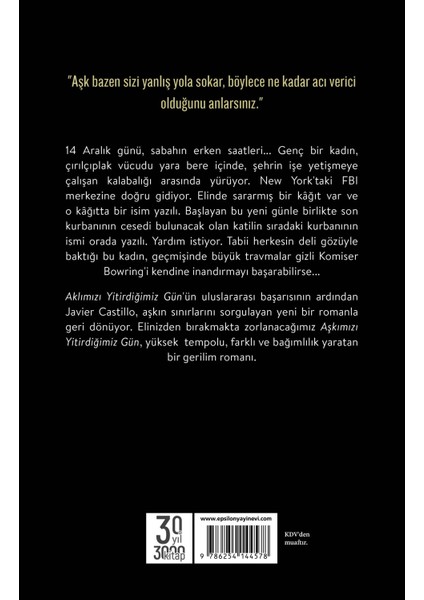 Aşkımızı Yitirdiğimiz Gün - Javier Castillo
