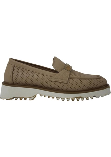 Deri Tokalı Kadın Loafer Ayakkabı 15 4050
