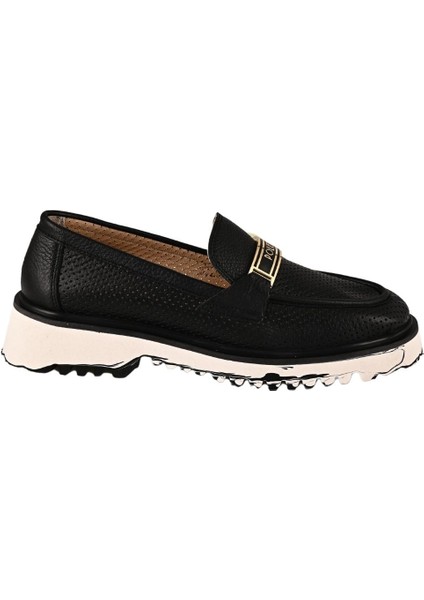 Deri Tokalı Kadın Loafer Ayakkabı 15 4050