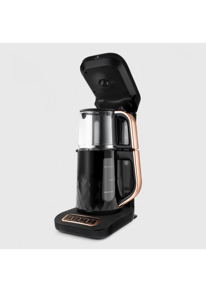 Robotea Pro Quartz 4 in 1 Konuşan Çay Makinesi Black Copper