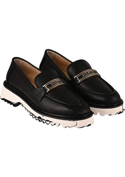 Deri Tokalı Kadın Loafer Ayakkabı 15 4050 modelleri
