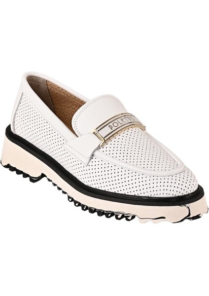 Deri Tokalı Kadın Loafer Ayakkabı 15 4050