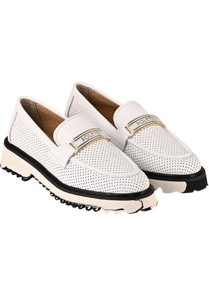 Deri Tokalı Kadın Loafer Ayakkabı 15 4050