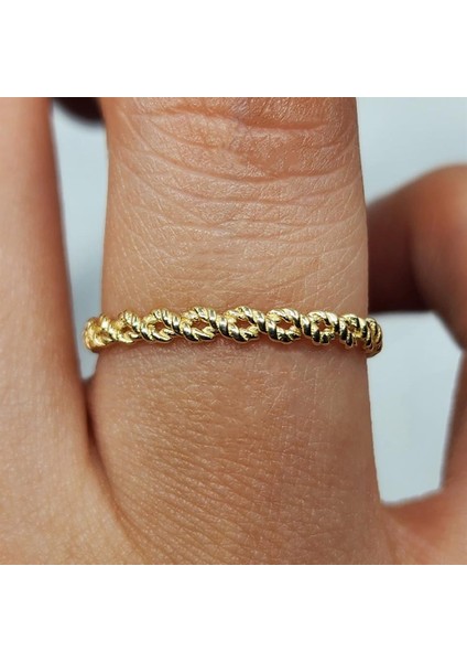 Gümüş Yüzük - Kör Düğüm Minimal Tasarım 925 Ayar Gümüş Alyans