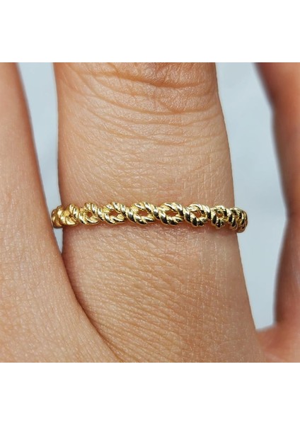 Gümüş Yüzük - Kör Düğüm Minimal Tasarım 925 Ayar Gümüş Alyans modelleri