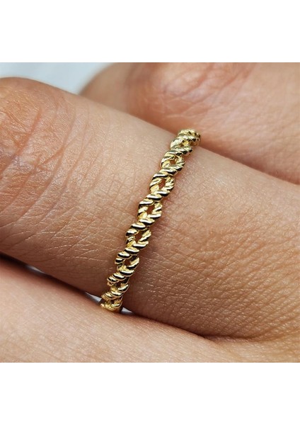 Gümüş Yüzük - Kör Düğüm Minimal Tasarım 925 Ayar Gümüş Alyans indirimleri