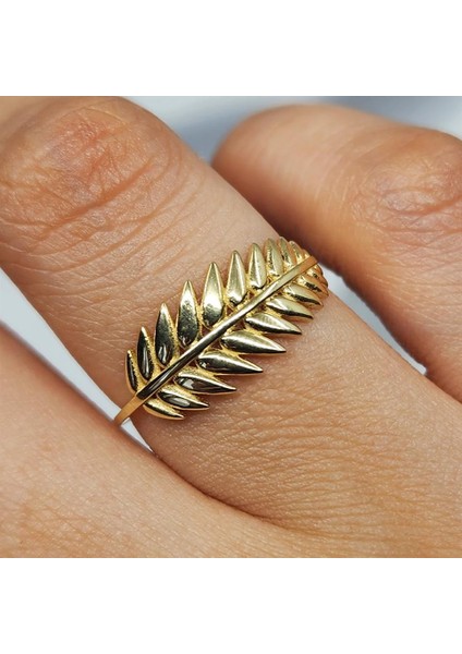 Gümüş Yüzük - Başak Gösterişli Taşsız Tasarım 925 Ayar Gümüş Yüzük