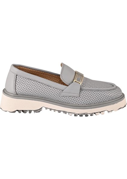Deri Tokalı Kadın Loafer Ayakkabı 15 4050