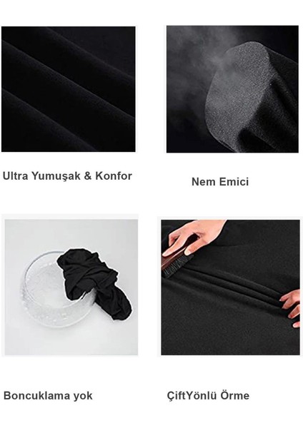 Kadın Uzun Kol Alt Üst Termal Esnek Siyah Içlik - Tayt Takım