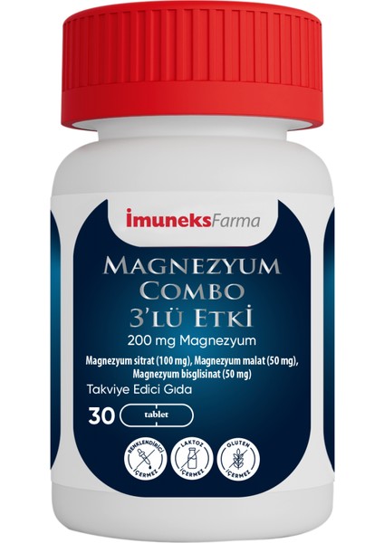 Magnezyum Combo 3'lü Etki 30 Tablet