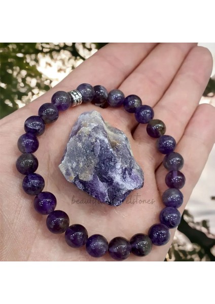 Ametist Doğal Taş Bileklik ( Doğal Taş )