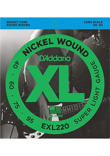 Daddarıo EXL220 Bas Gitar Teli ( (40-95)