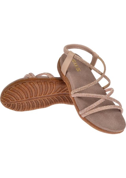 Taşlı Comfort Kadın Sandalet SMS-2546 Nut Taşlı indirimleri