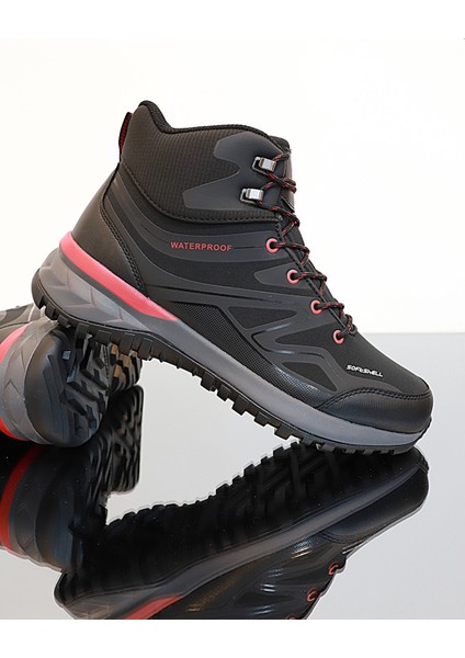 1766-CAMORA Anatomik Tabanlı Waterproof Trekking Spor Bot - NKT01766-SIYAH Kırmızı-41 fiyatları