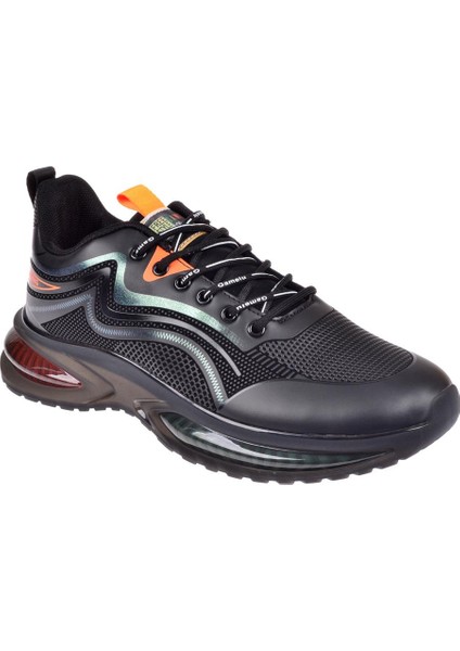 Erkek Spor Ayakkabı Sneaker Ek-Crazy Siyah Oranj