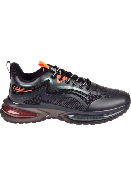 Erkek Spor Ayakkabı Sneaker Ek-Crazy Siyah Oranj