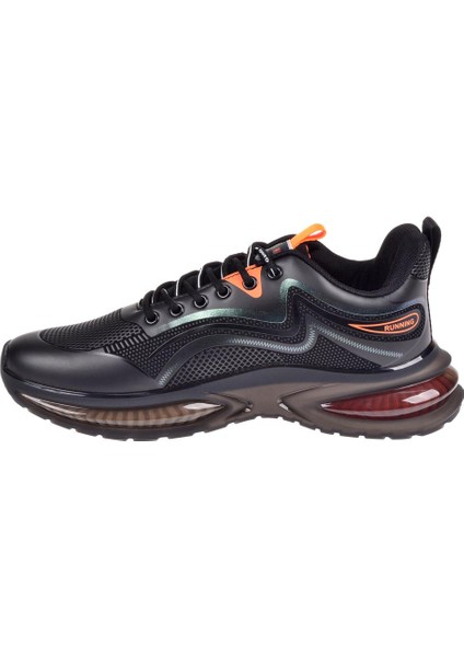 Erkek Spor Ayakkabı Sneaker Ek-Crazy Siyah Oranj