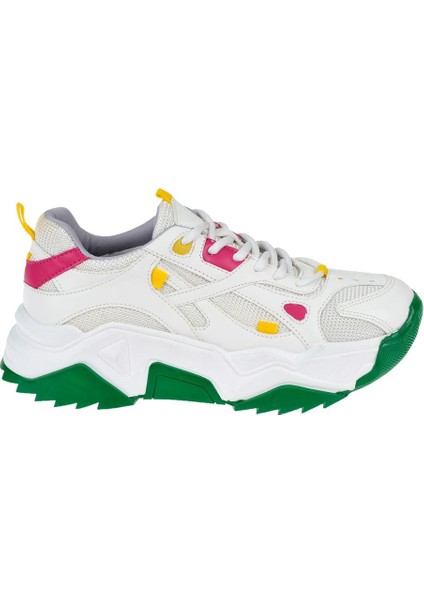 Kadın Spor Ayakkabı Sneaker SMS-65137 Beyaz Yeşil fiyatları