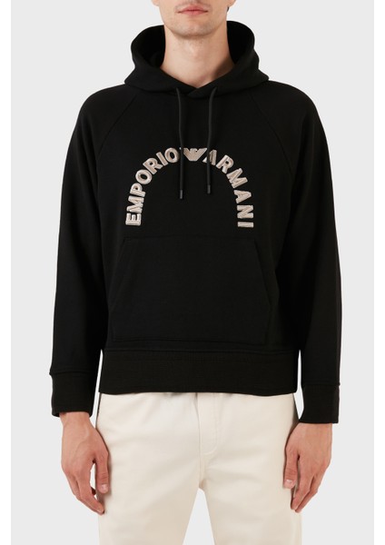 Nakış Işlemeli Logolu Kapüşonlu Cepli Regular Fit Pamuklu Sweat Erkek Sweat 6R1ME9 1jwpz 00C5