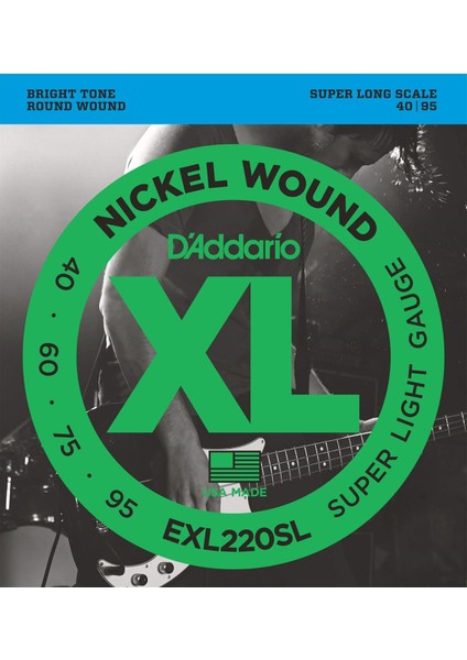 Daddarıo EXL220SL Bas Gitar Teli (40-95)