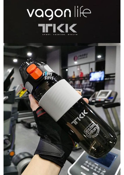 Tkk 700 ml Kalın Isırılamaz Pipetli Bpa Içermeyen Taşıma Kulplu Tritan Su Matarası FFTKK1003 700 ml