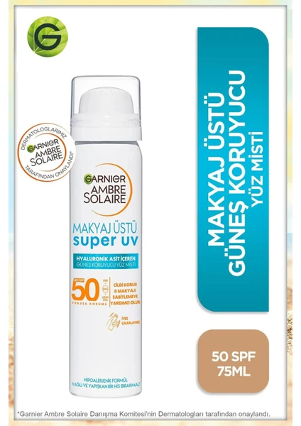 Garnier Ambre Solaire Makyaj Üstü Güneş Koruyucu Yüz Misti