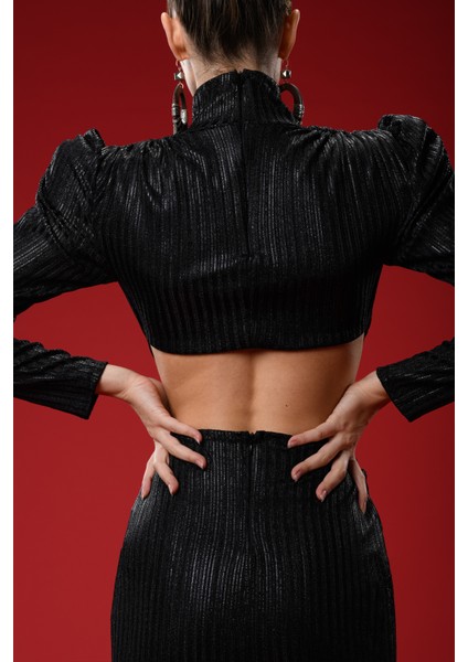 Triko Cut Out Detaylı Midi Elbise modelleri