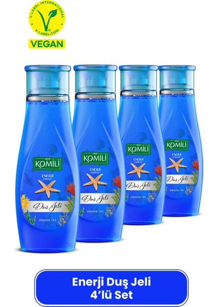 Enerji Vegan Duş Jeli 4'lü Set - Ferah Koku - 4 x 500 ml