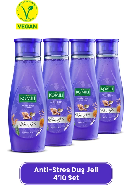 Anti-Stres Vegan Duş Jeli 4'lü Set - Egzotik Koku - 4 x 500 ml